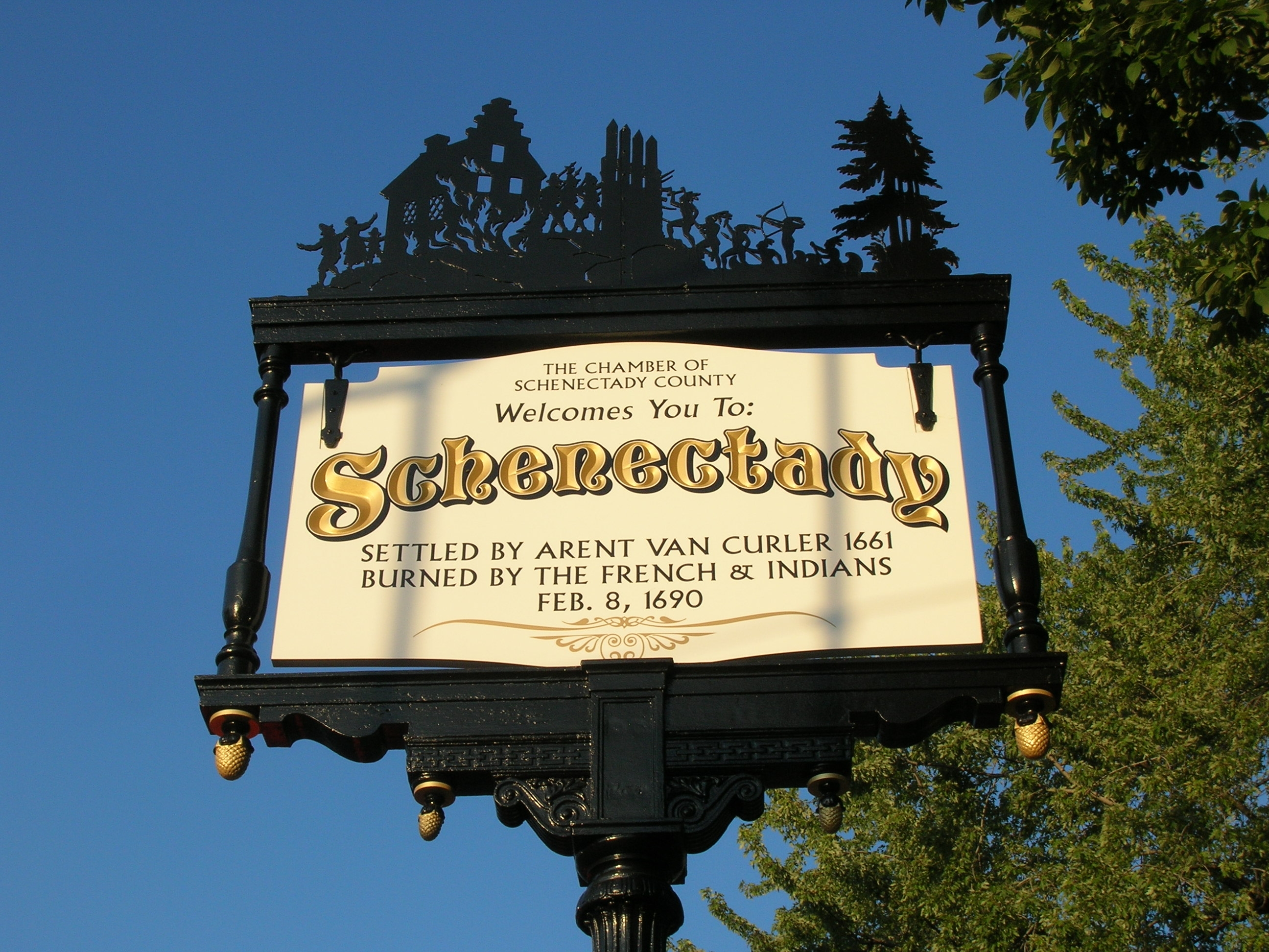 Schenectady Marker - updated and repainted in 2008