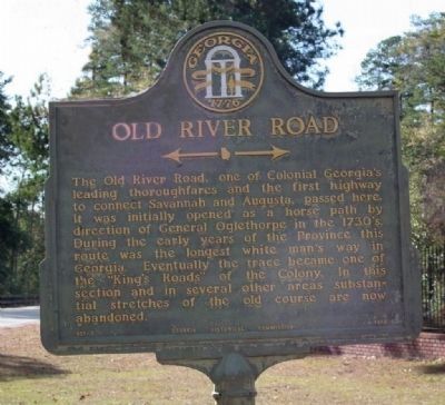 Old River Road Marker. Click for full size. Old River Road Marker image. Click for full size.