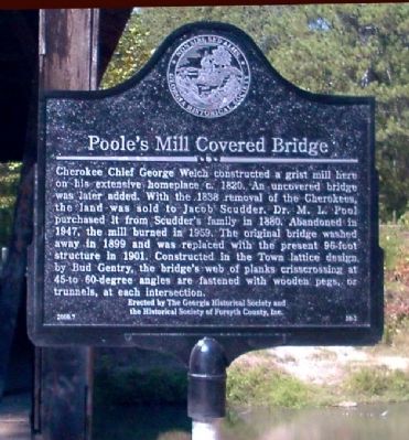 Poole's Mill Covered Bridge Marker image. Click for full size.