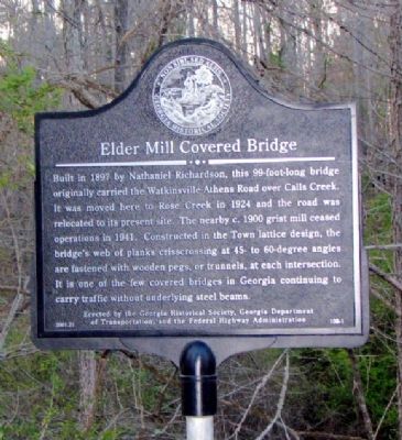 Elder Mill Covered Bridge Marker image. Click for full size.
