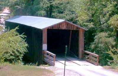Elder Mill Covered Bridge Marker, prior to the erection of the Marker. image. Click for full size.