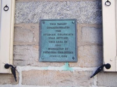 Swedish Colonists Plaque image. Click for full size.