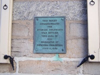 Swedish Colonists Plaque. Click for full size. Swedish Colonists Plaque image. Click for full size.