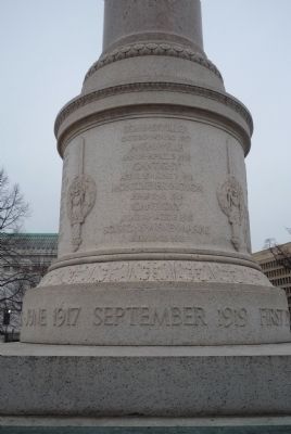 First Division War Memorial - east face. Click for full size. First Division War Memorial - east face image. Click for full size.