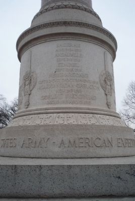 First Division War Memorial - west face. Click for full size. First Division War Memorial - west face image. Click for full size.