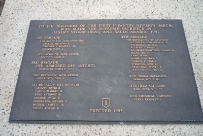 First Division War Memorial - Desert Storm Panel image. Click for full size.