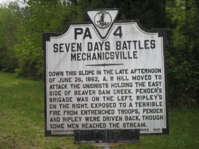 Seven Days Battles / Mechanicsville Marker image. Click for full size.