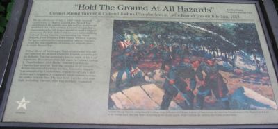 "Hold The Ground At All Hazards" Marker. Click for full size. "Hold The Ground At All Hazards" Marker image. Click for full size.