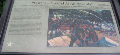 "Hold The Ground At All Hazards" Marker image. Click for full size.