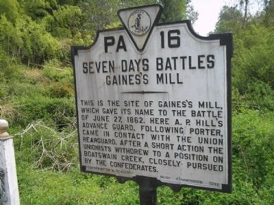 Previous Gaines’s Mill Marker image. Click for full size.