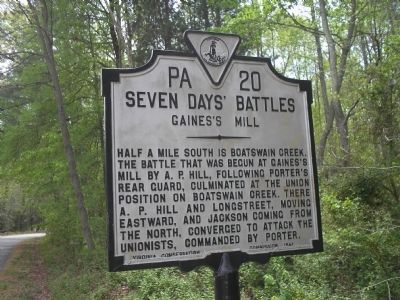 Gaines’s Mill Marker. Click for full size. Gaines’s Mill Marker image. Click for full size.