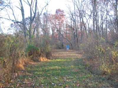 The Marker at the end of the Foot Path. Click for full size. The Marker at the end of the Foot Path image. Click for full size.