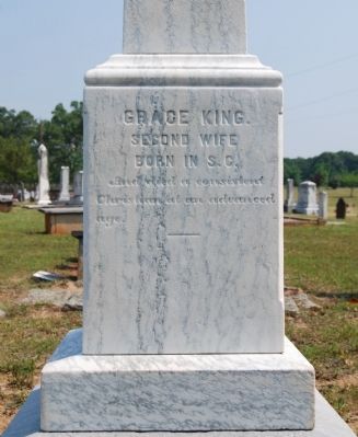 Grace King Tombstone -<br>Holland Monument, South Side image. Click for full size.
