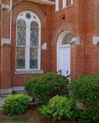 Good Hope Presbyterian Church -<br>East Entrance Near Base of Tower. Click for full size. Good Hope Presbyterian Church -<br>East Entrance Near Base of Tower image. Click for full size.