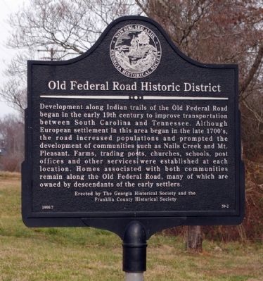 Old Federal Road Historic District Marker. Click for full size. Old Federal Road Historic District Marker image. Click for full size.