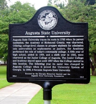 Augusta State University Marker image. Click for full size.