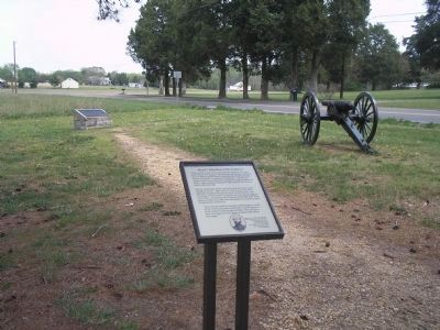 Marker on Cold Harbor Battlefield image. Click for full size.
