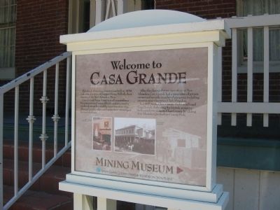 Sign at Entrance to Casa Grande image. Click for full size.