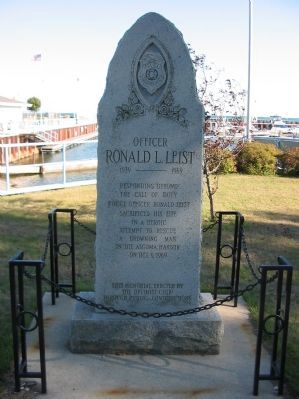 Officer Ronald L. Leist Marker. Click for full size. Officer Ronald L. Leist Marker image. Click for full size.