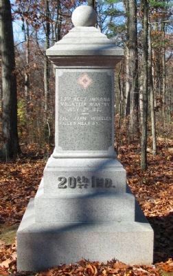 20th Regiment Indiana Volunteers Monument image. Click for full size.