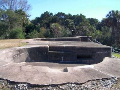 Battery Hambright -The battery held two emplacements for three-inch rapid-fire guns. image. Click for full size.