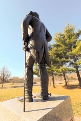 Rear view of General von Steuben statue image. Click for full size.