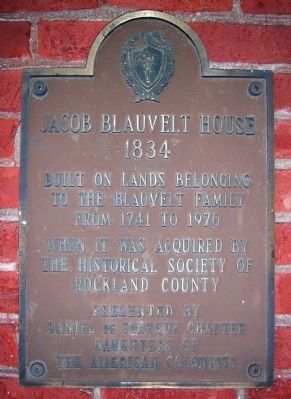 Jacob Blauvelt House Marker image. Click for full size.