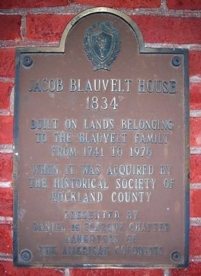 Jacob Blauvelt House Marker. Click for full size. Jacob Blauvelt House Marker image. Click for full size.