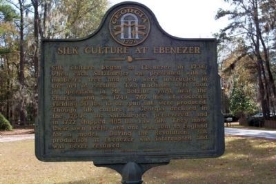Silk Culture at Ebenezer Marker image. Click for full size.