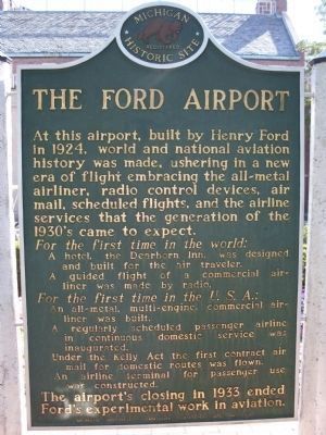 Ford Airport Marker image. Click for full size.