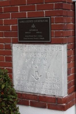 Long County Courthouse Cornerstone Reads image. Click for full size.
