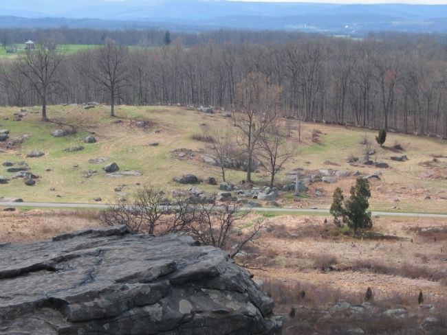 6th New Jersey Volunteers Position Seen from Little Round Top image. Click for full size.