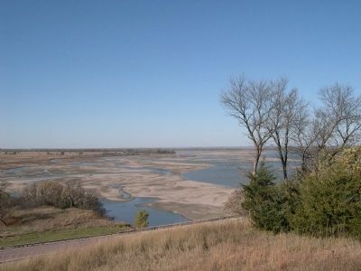 Missouri River as seen from near marker. image. Click for full size.