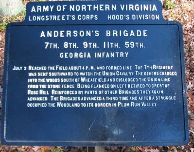 Anderson's Brigade Tablet. Click for full size. Anderson's Brigade Tablet image. Click for full size.