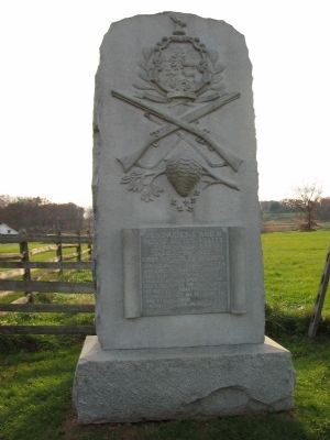 Companies E and H, Second U.S. Sharpshooters Monument. Click for full size. Companies E and H, Second U.S. Sharpshooters Monument image. Click for full size.