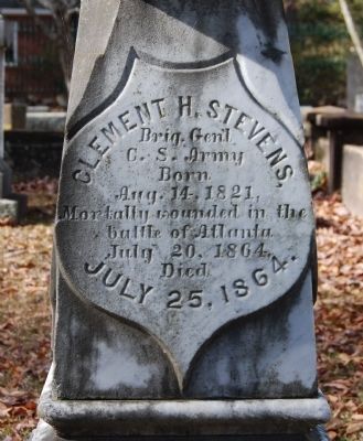 Barnard Elliott Bee / Clement H. Stevens Monument - East Side. Click for full size. Barnard Elliott Bee / Clement H. Stevens Monument - East Side image. Click for full size.