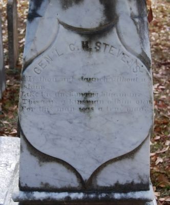 Barnard Elliott Bee / Clement H. Stevens<br>Monument - North Side. Click for full size. Barnard Elliott Bee / Clement H. Stevens<br>Monument - North Side image. Click for full size.