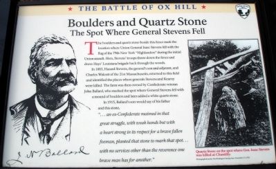 Boulders and Quartz Stone Marker image. Click for full size.