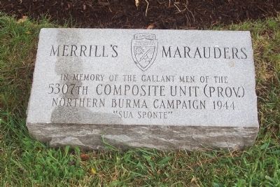 Merrill's Marauders Marker image. Click for full size.