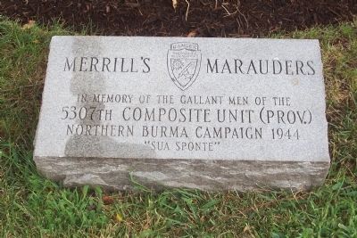 Merrill's Marauders Marker. Click for full size. Merrill's Marauders Marker image. Click for full size.
