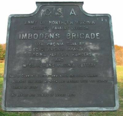 Imboden's Brigade Tablet image. Click for full size.