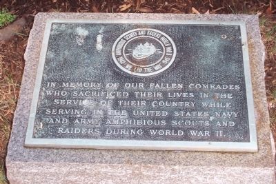 Amphibious Scouts and Raiders World War II Marker image. Click for full size.