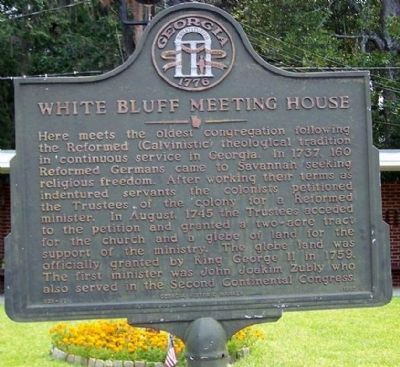 White Bluff Meeting House Marker image. Click for full size.