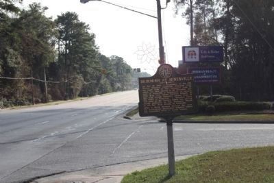 Skirmish at Hinesville Marker, looking south on US 84 at Ryon Ave.. Click for full size. Skirmish at Hinesville Marker, looking south on US 84 at Ryon Ave. image. Click for full size.