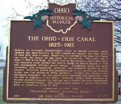 The Ohio and Erie Canal Marker (Side A) image. Click for full size.