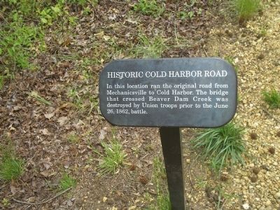 Historic Cold Harbor Road Marker image. Click for full size.