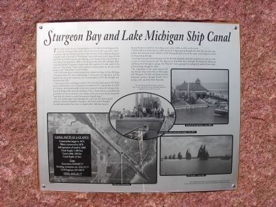 Sturgeon Bay and Lake Michigan Ship Canal Marker image. Click for full size.