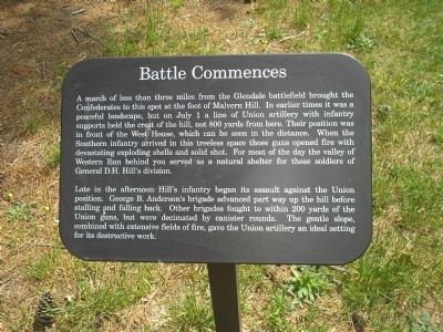 Battle Commences Marker. Click for full size. Battle Commences Marker image. Click for full size.