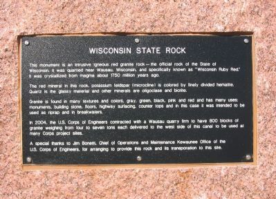 Wisconsin State Rock Marker image. Click for full size.