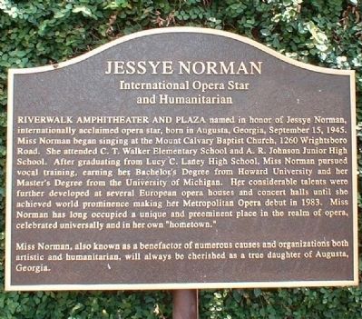 Jessye Norman Marker image. Click for full size.